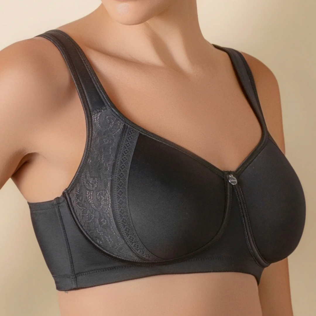Reggiseno senza ferretto con coppa C spacer, decorazione in pizzo e spalline larghe comfort | MONICA