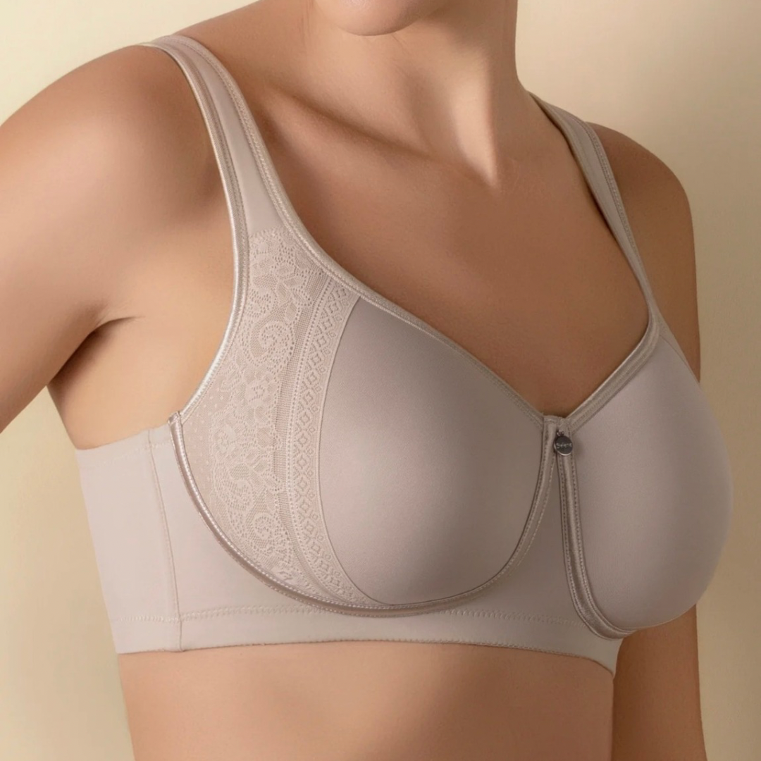 Reggiseno senza ferretto con coppa C spacer, decorazione in pizzo e spalline larghe comfort | MONICA