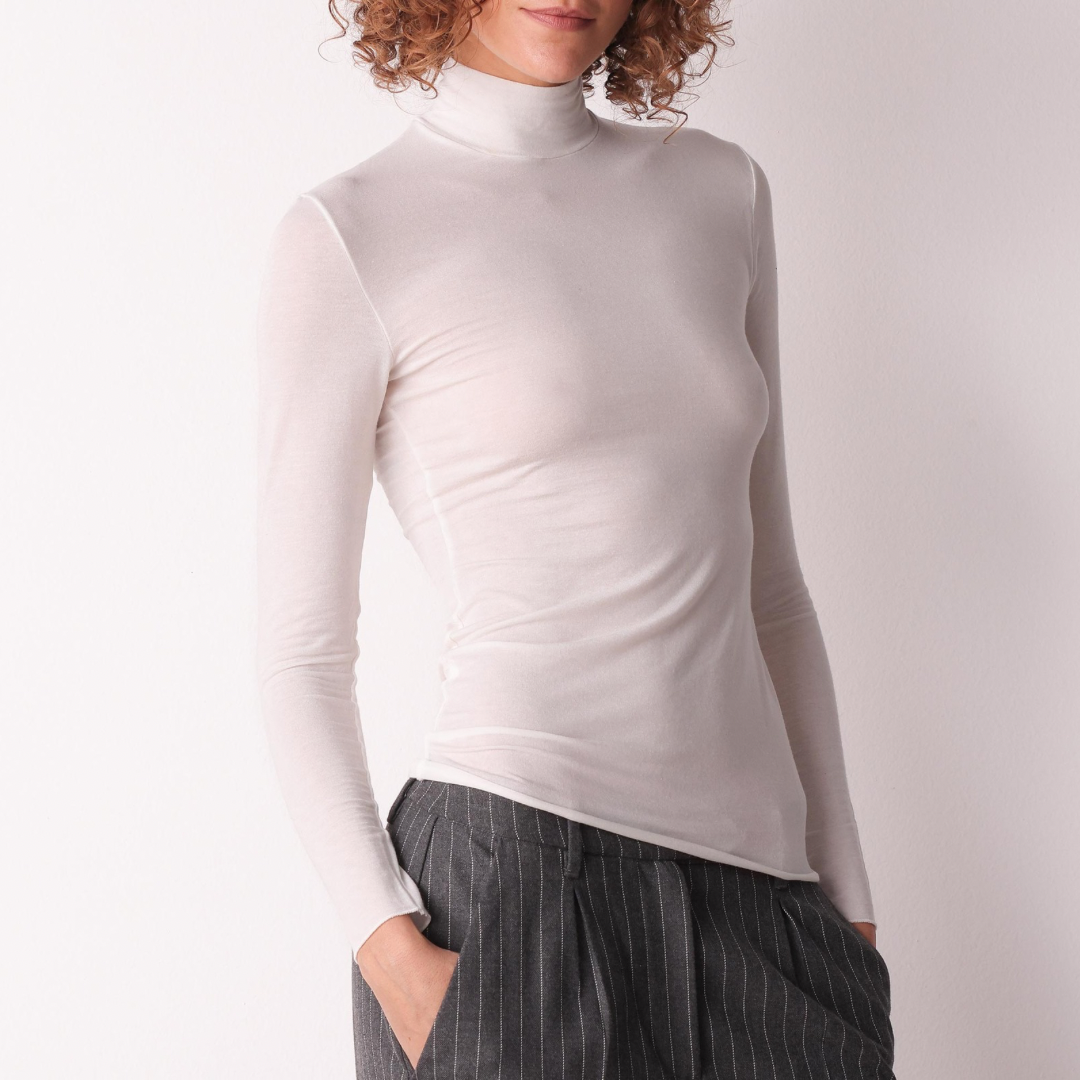 Maglia lupetto in cashmere manica lunga