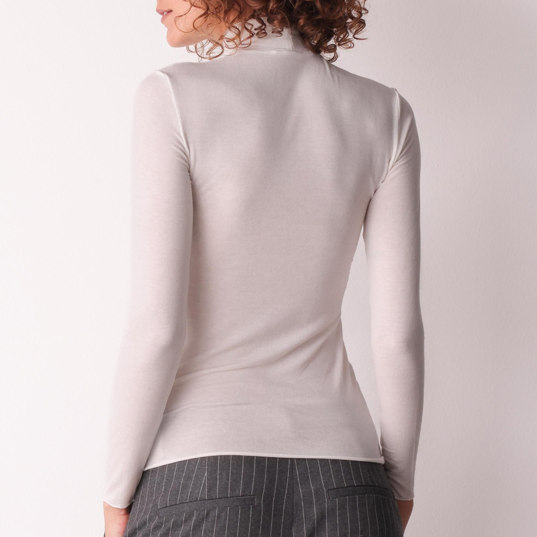 Maglia lupetto in cashmere manica lunga