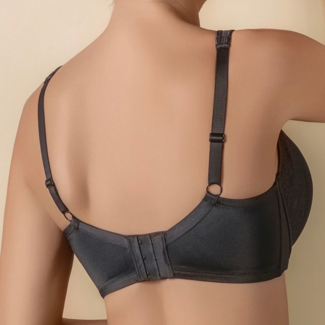 Reggiseno con ferretto, coppa C spacer leggermente imbottita con decorazione in pizzo e spalline larghe comfort | MIA