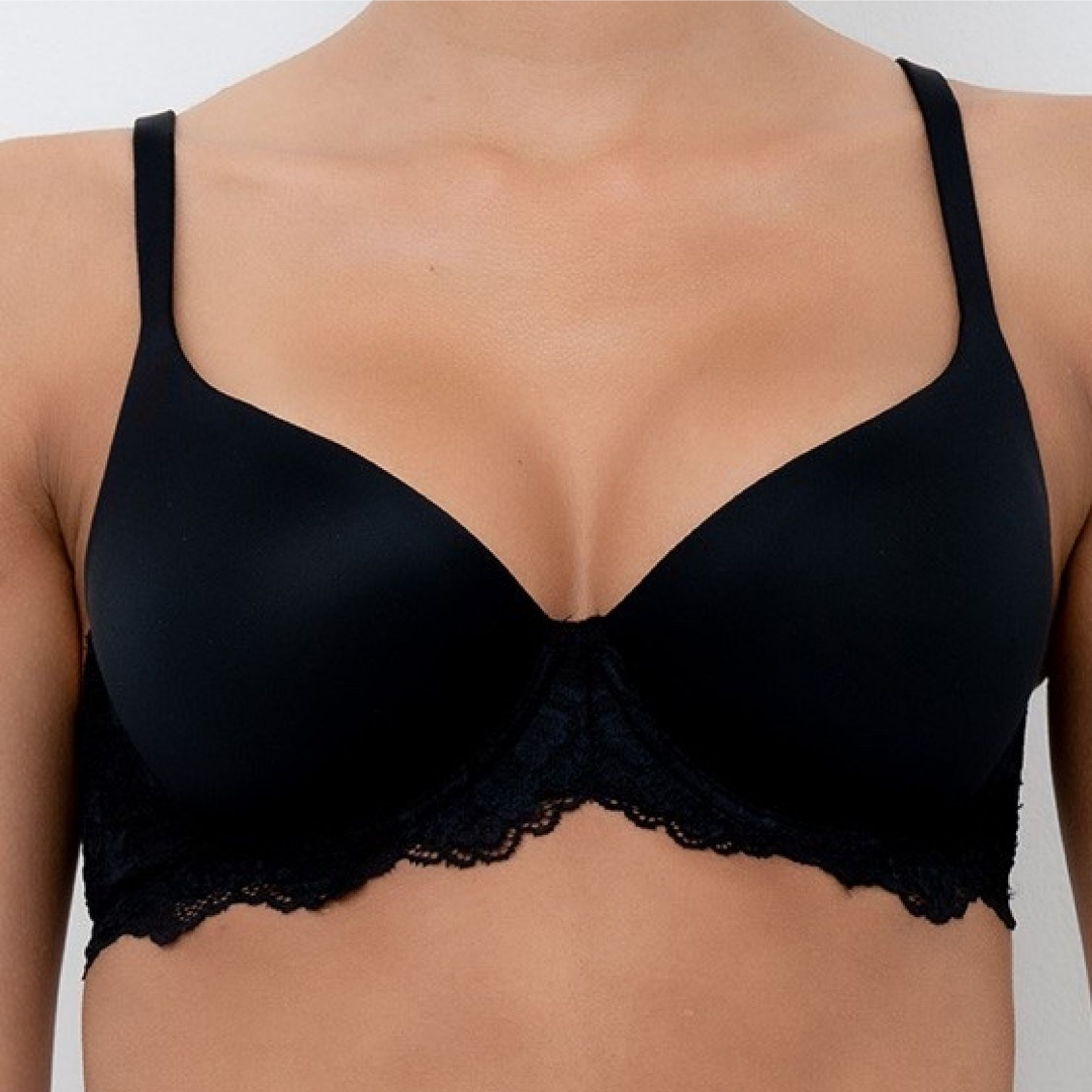 Reggiseno Balconcino Imbottito in microfibra e pizzo | Mousse Pizzo