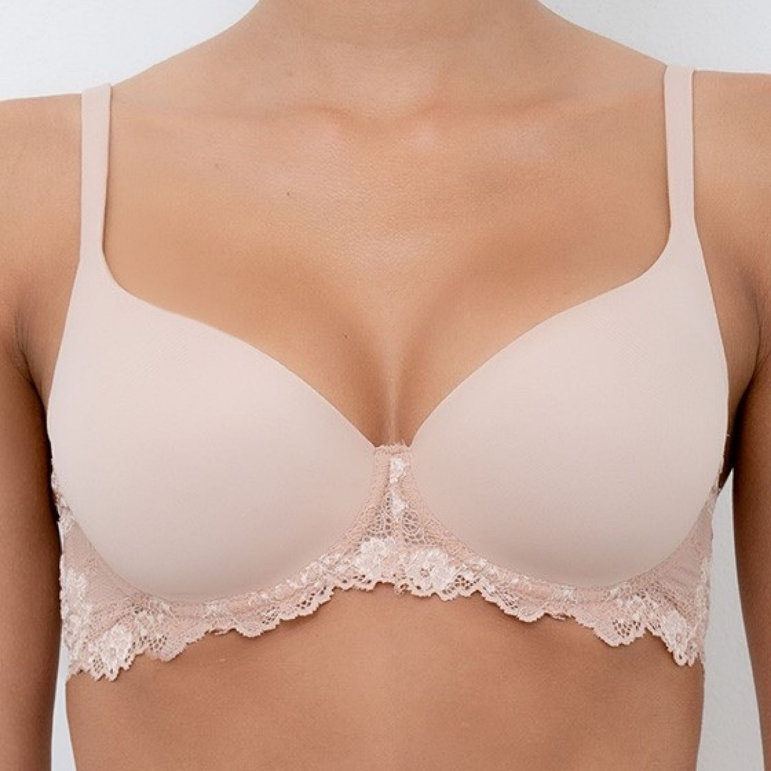 Reggiseno Balconcino Imbottito in microfibra e pizzo | Mousse Pizzo